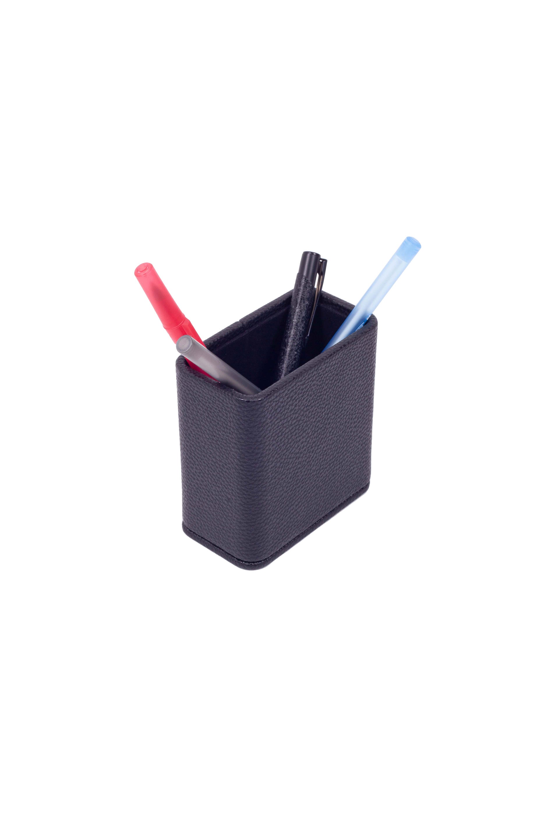 Felix Desktop Leather Pen Holder Black