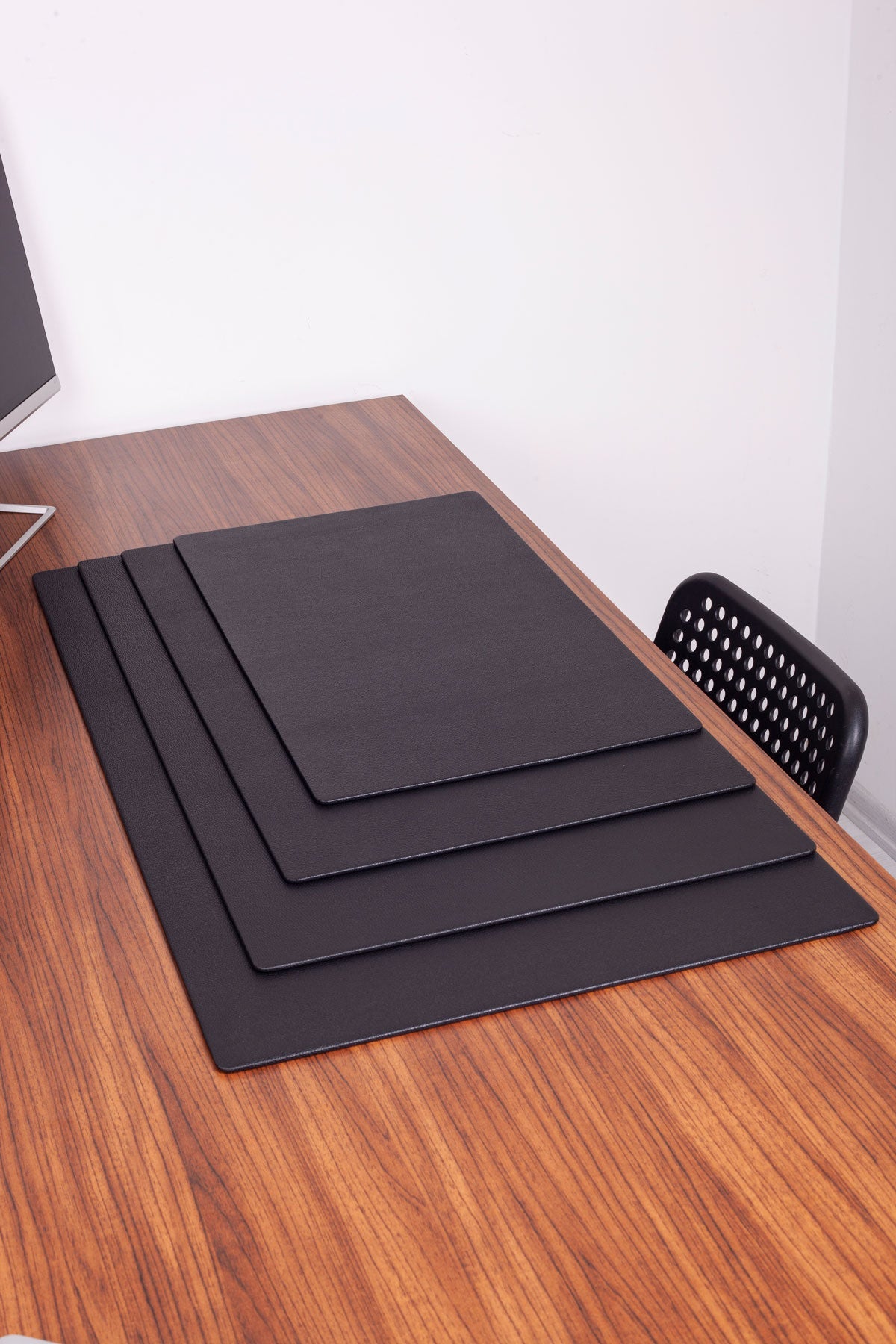 Leather Desk Desk Black 60x35cm