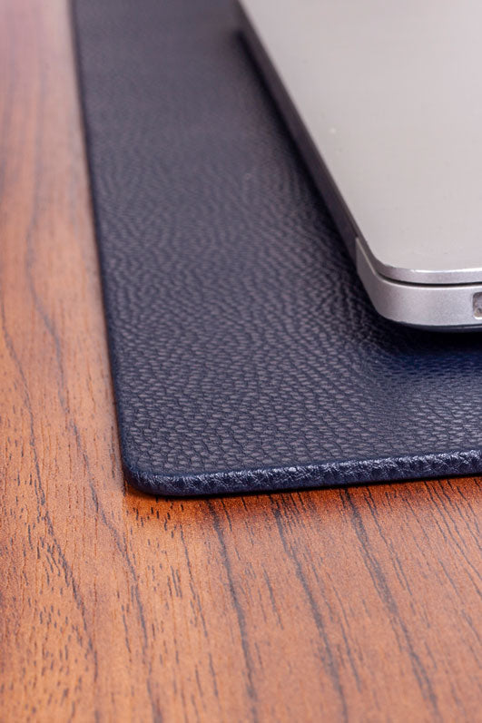 Leather Desk Mat Navy Blue 60x35cm