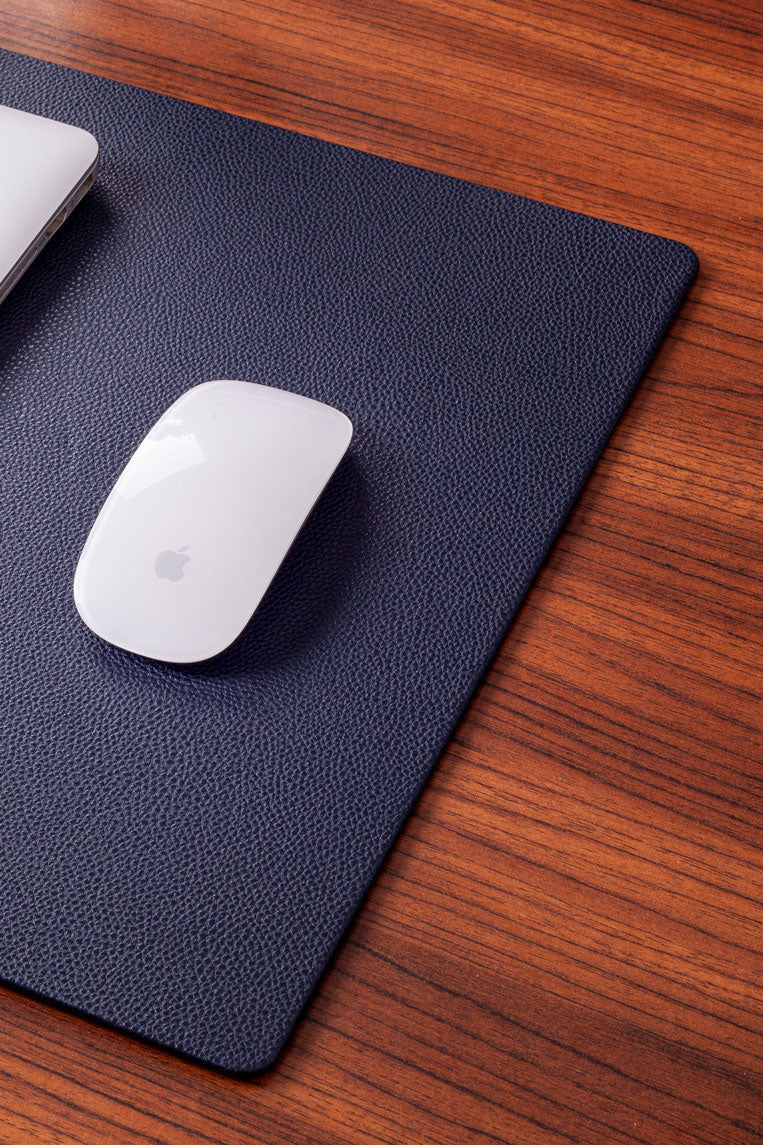 Leather Desk Mat Navy Blue 60x35cm
