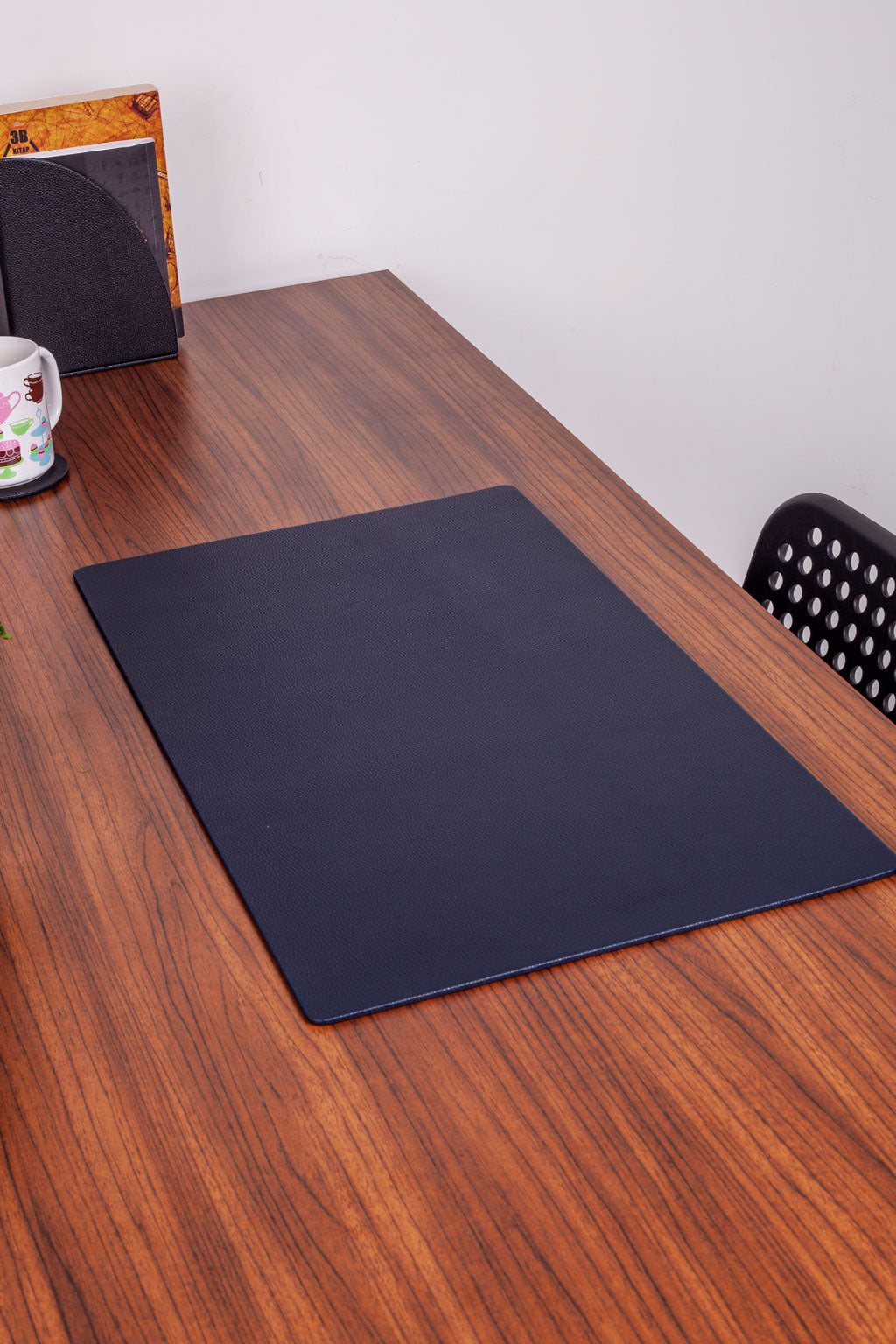Leather Desk Mat Navy Blue 60x35cm