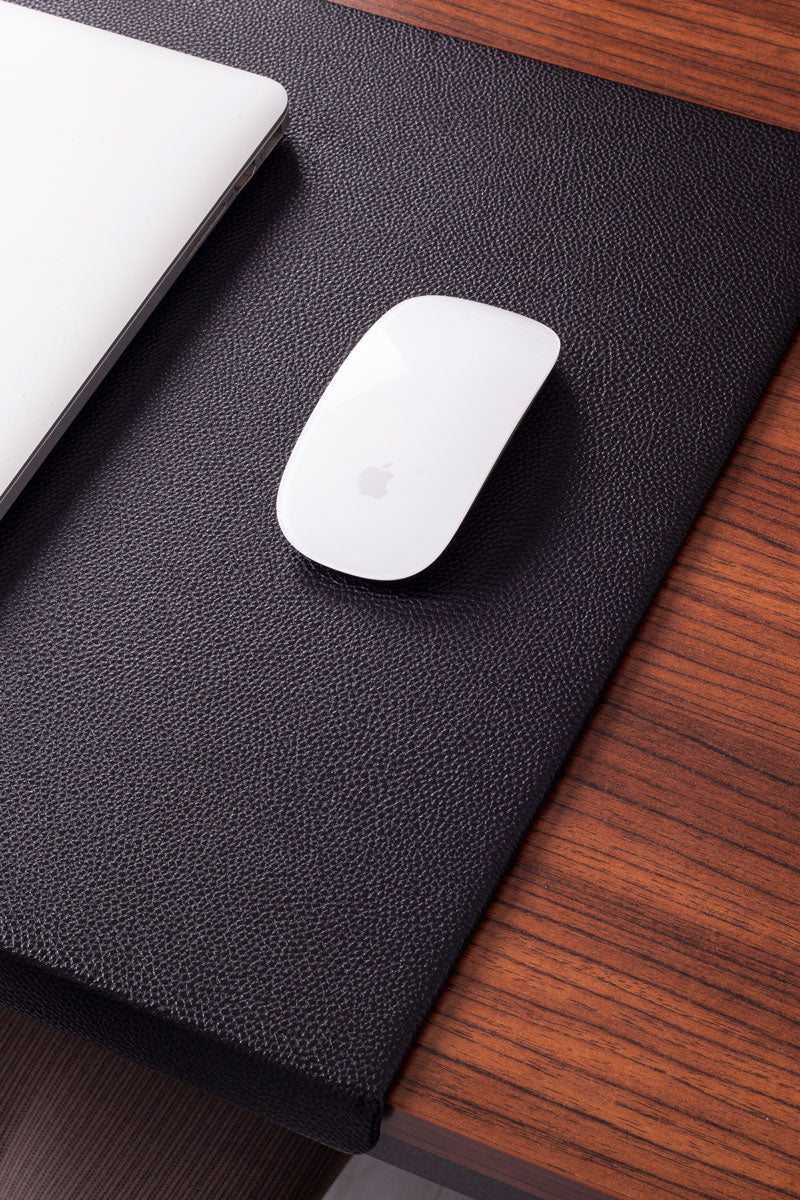 Leather Desk Mat with Black Edge Protection 60x40cm