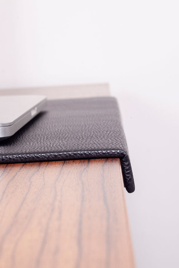 Leather Desk Mat with Black Edge Protection 60x40cm