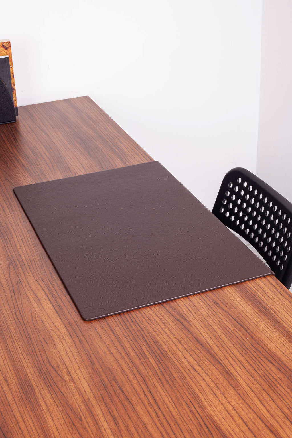 Leather Desk Mat Brown With Edge Protection 60x40cm