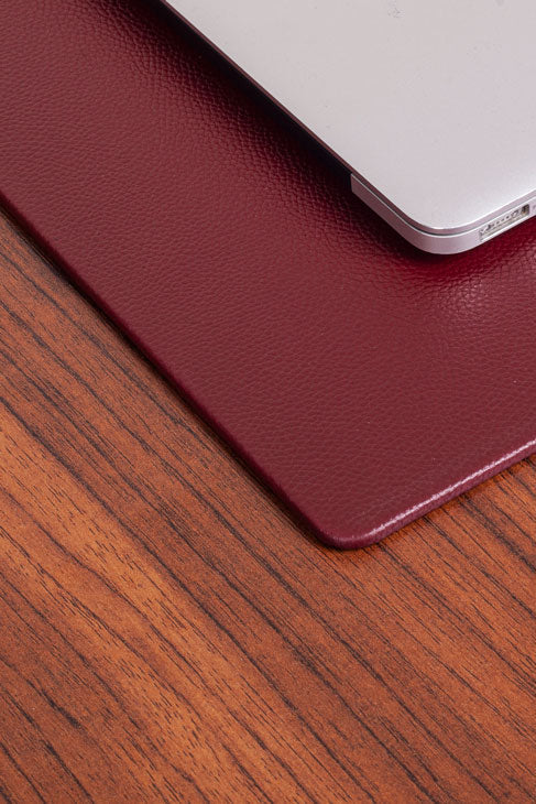 Leather Desk Desk Claret Red With Edge Protection 60x40cm
