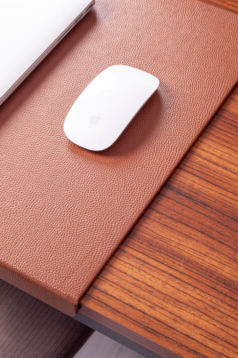 Leather Desk Mat With Tan Edge Protection 60x40cm