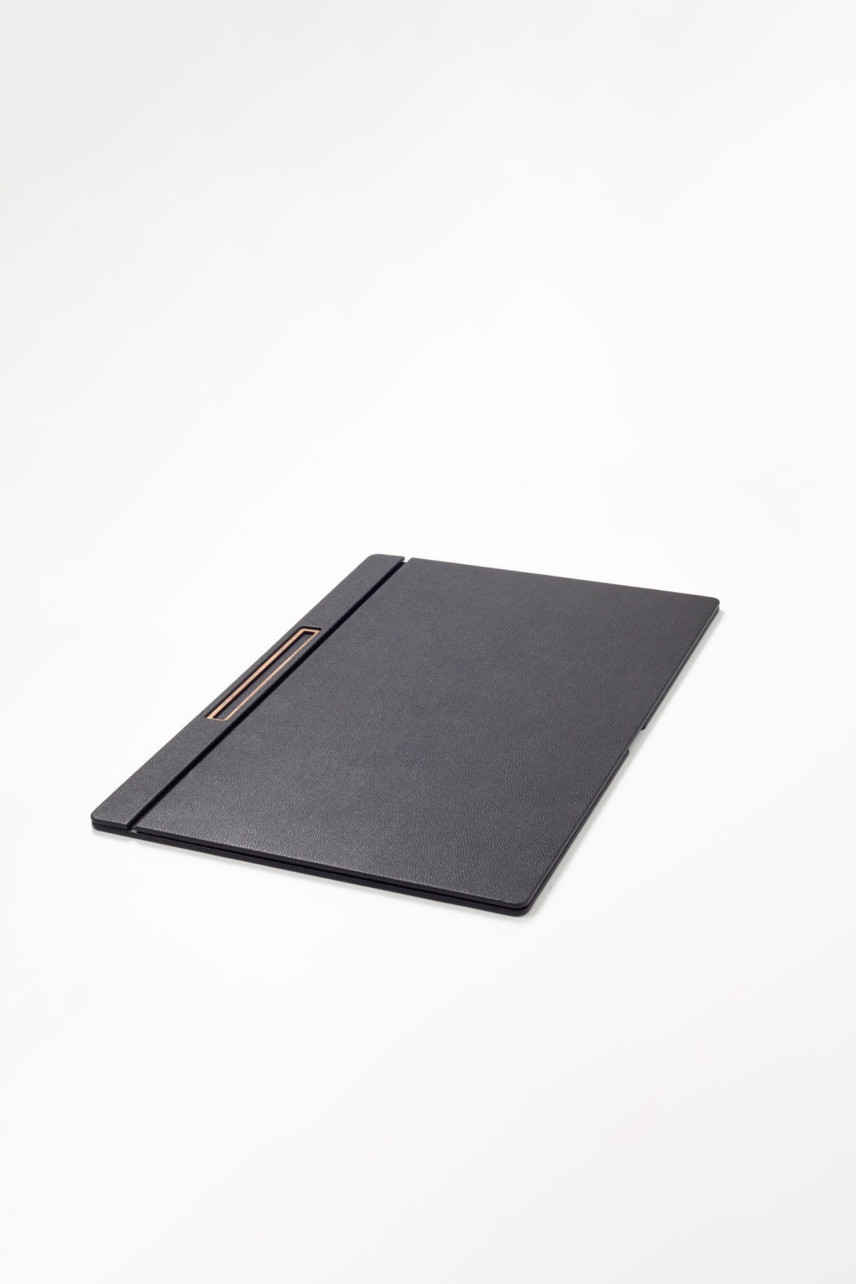 Leather Covered Desk Desk Black Wood Detail 60x40cm