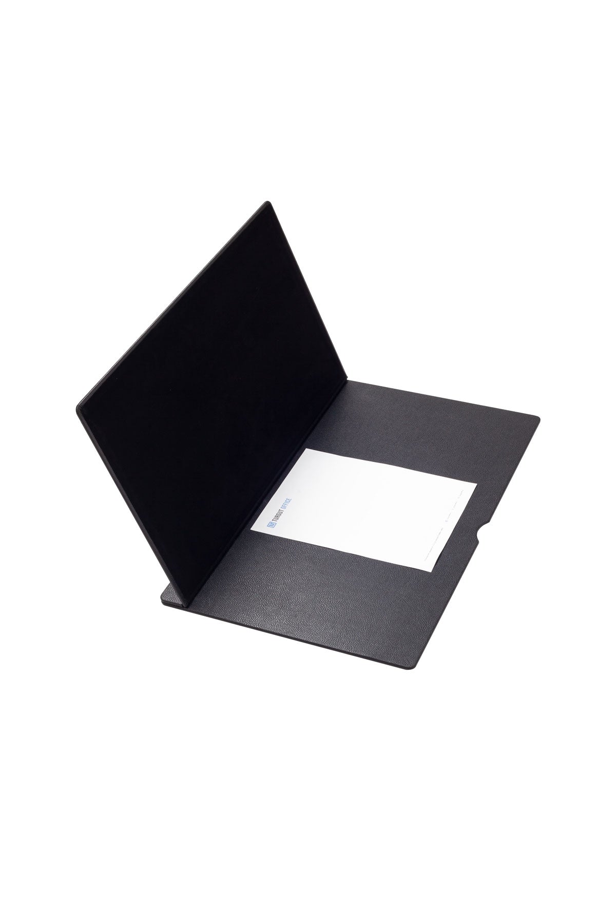 Leather Covered Desk Desk Black Wood Detail 60x40cm