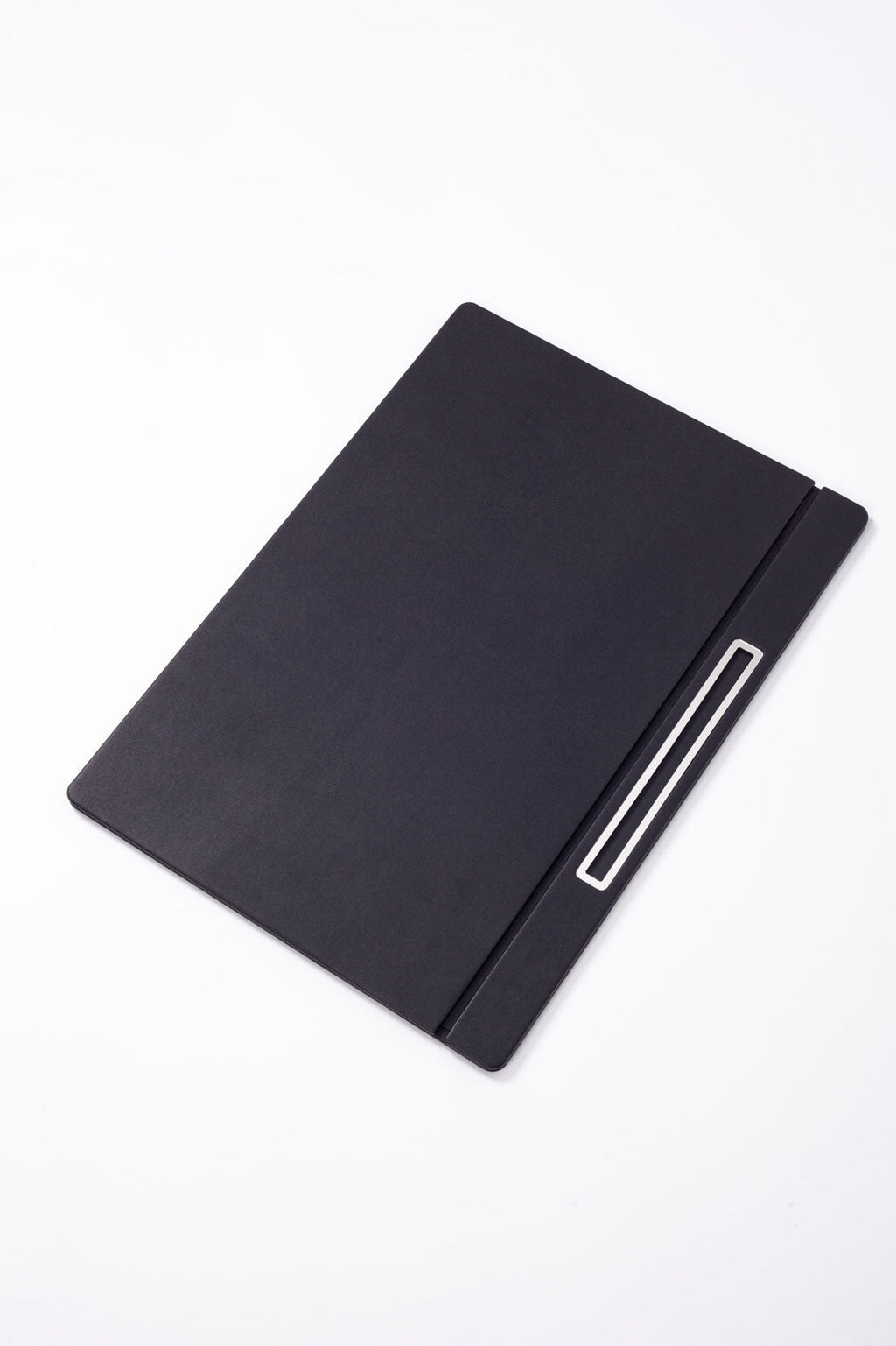 Leather Covered Desk Desk Black Chrome Detailed 50x35cm