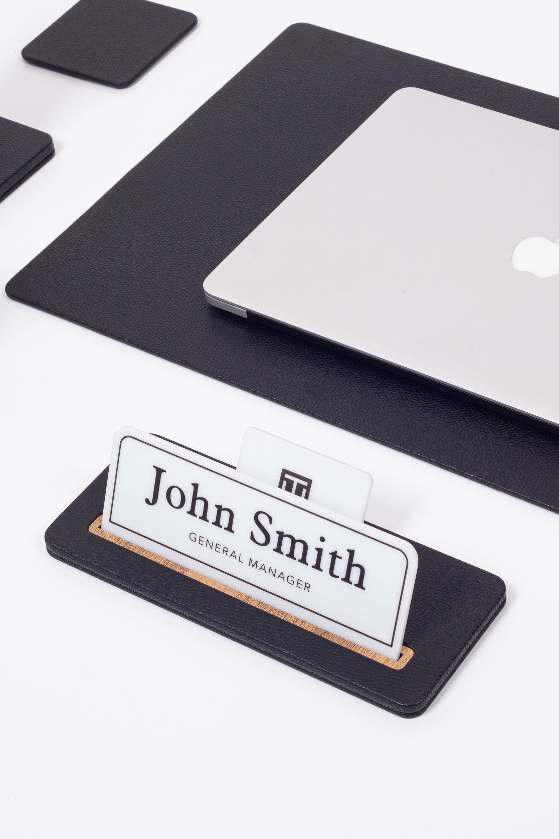 Sirus Leather Desk Set 6 Pieces with Desk Nameplate