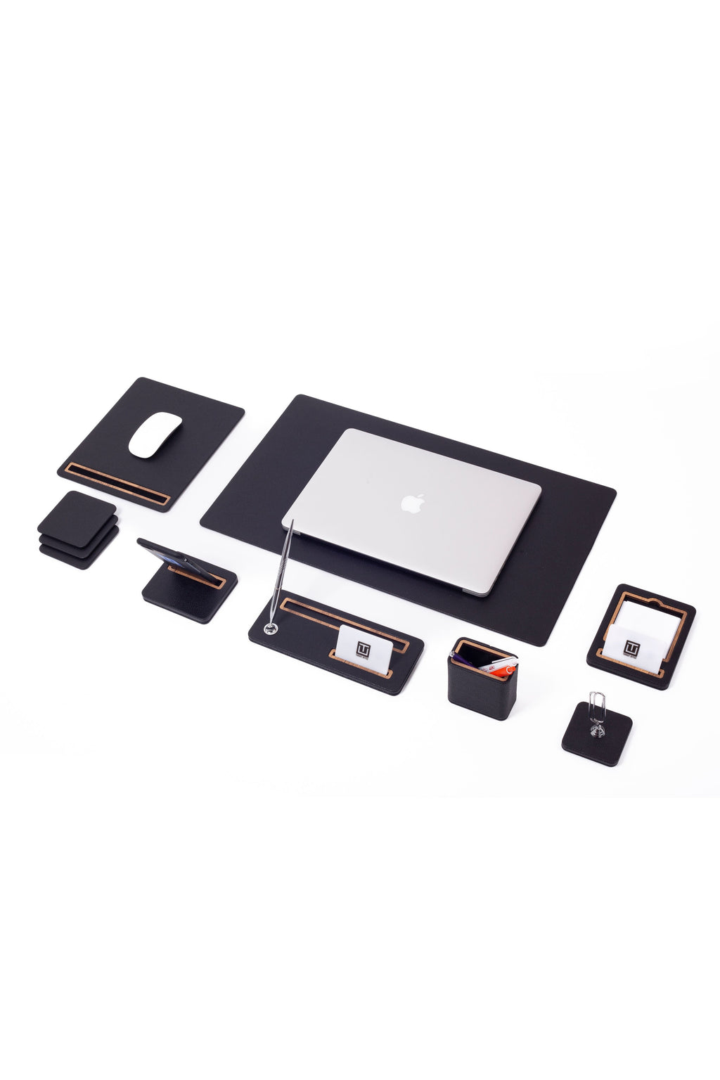 Porto Leather Desk Set 8 Pieces