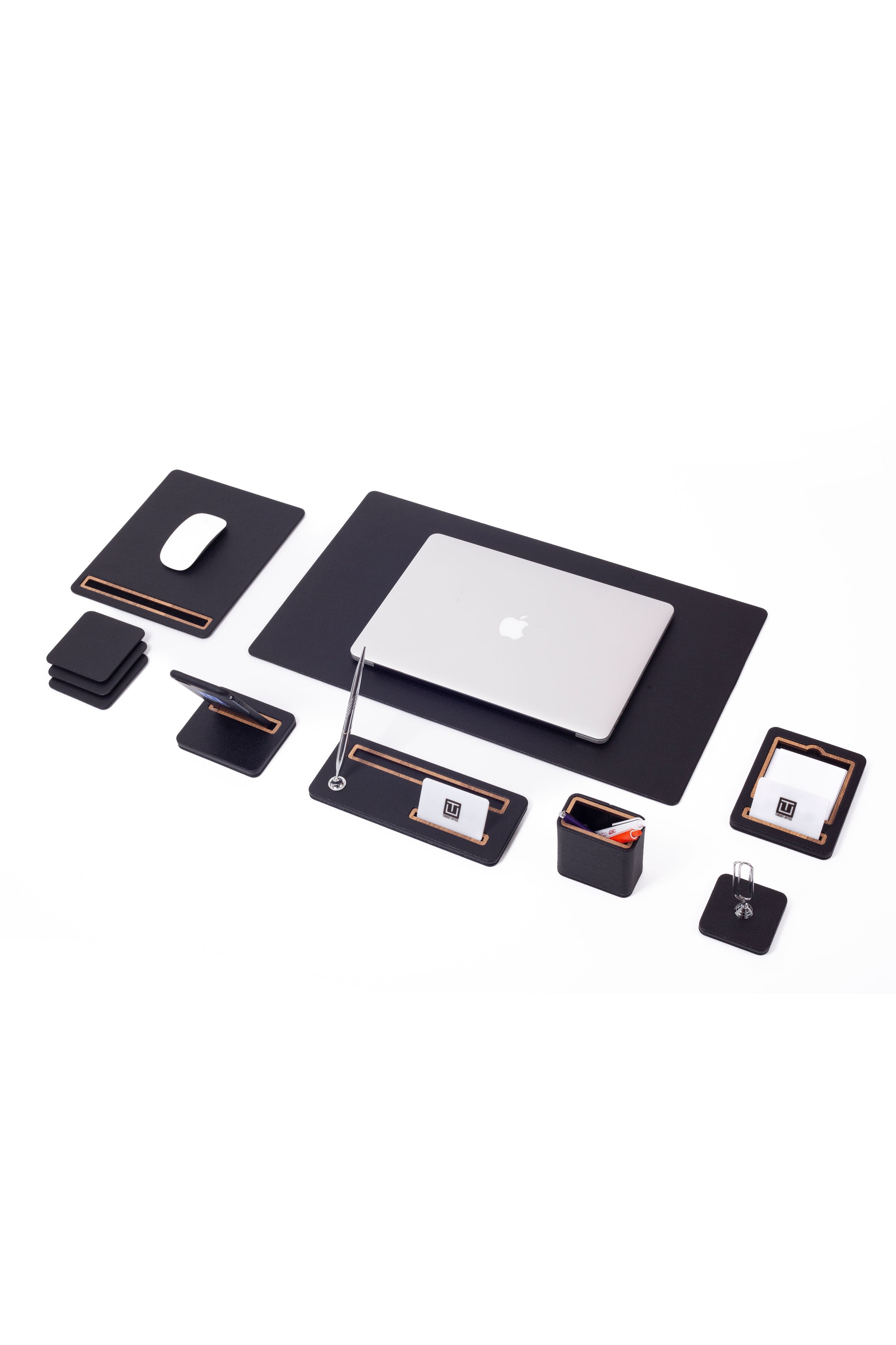 Porto Leather Desk Set 8 Pieces