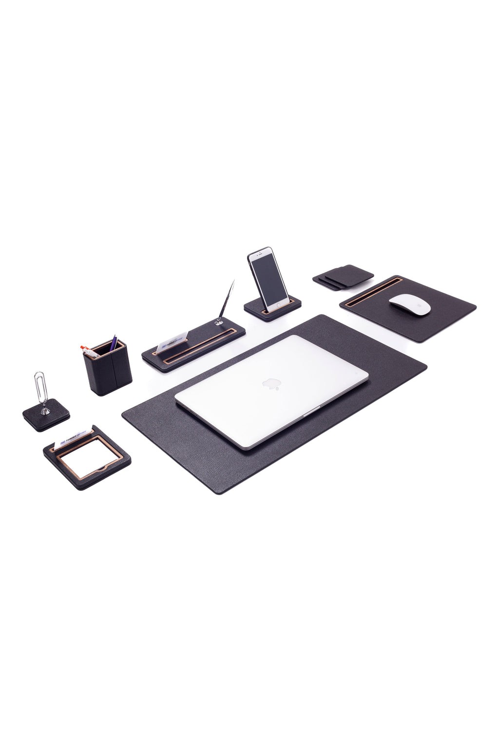 Porto Leather Desk Set 8 Pieces