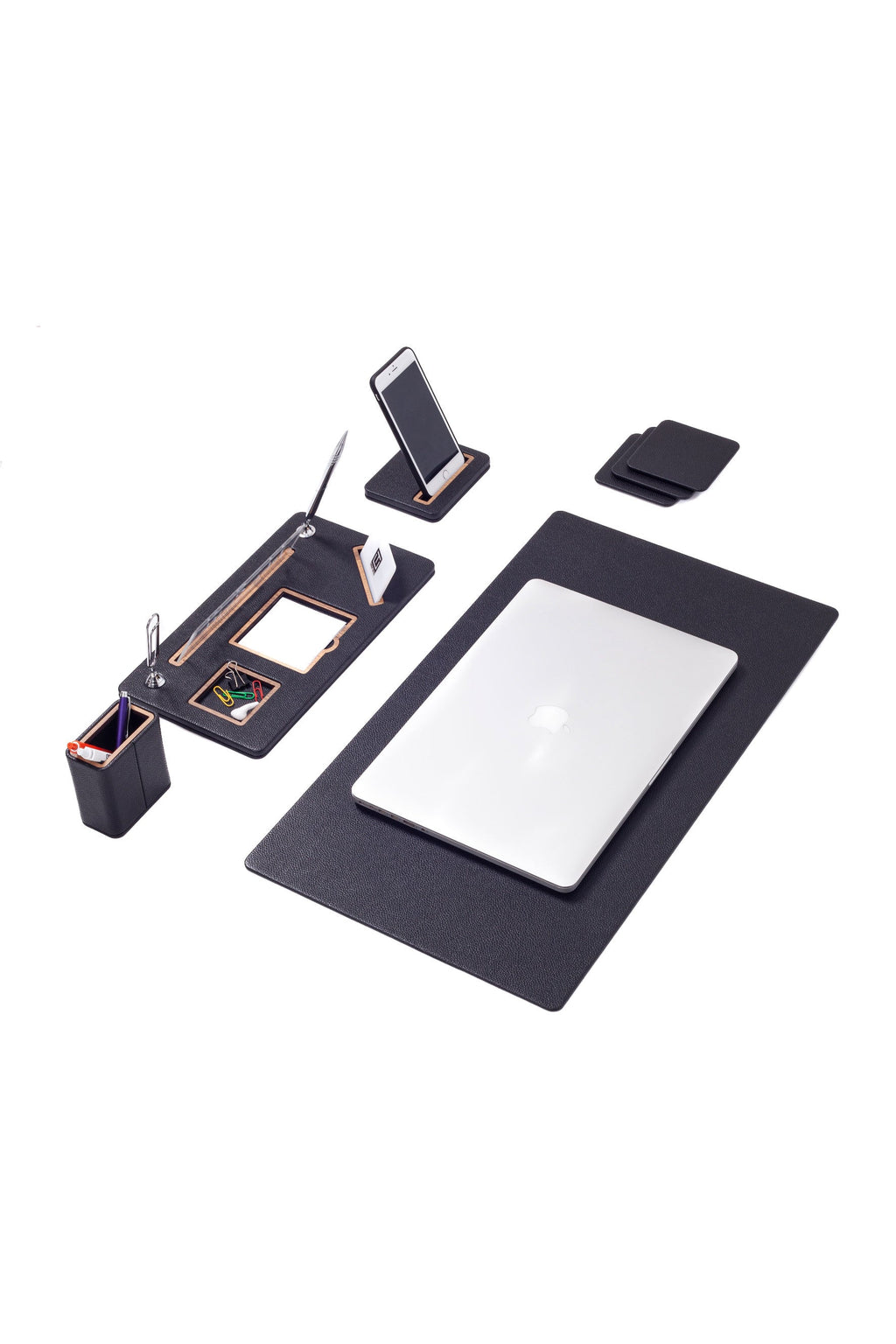 Royal Leather Desk Set 5 Pieces