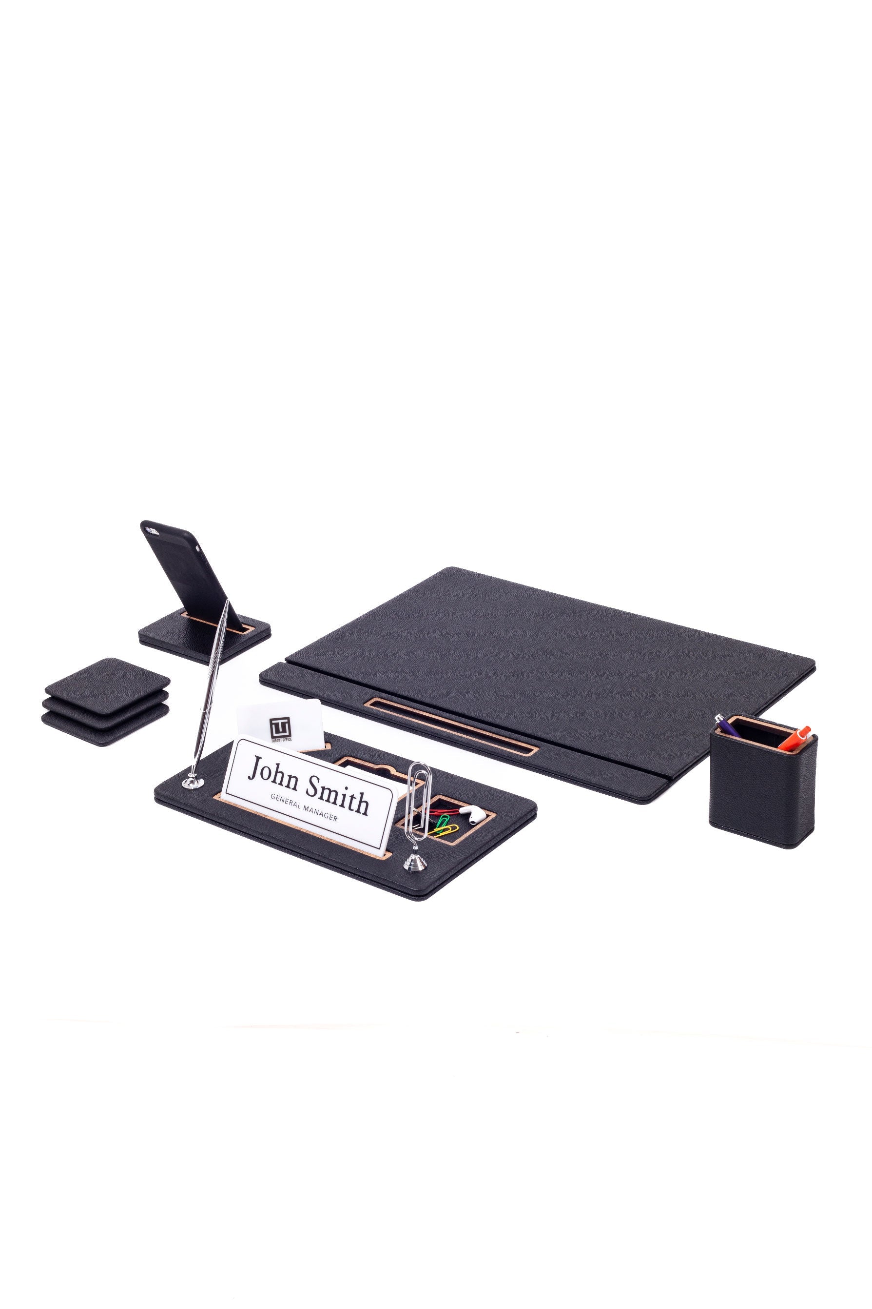 Royal Leather Desk Set 5 Piece Cover Model