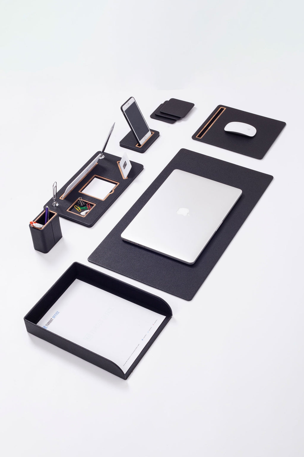 Royal Leather Desk Set 7 Pieces