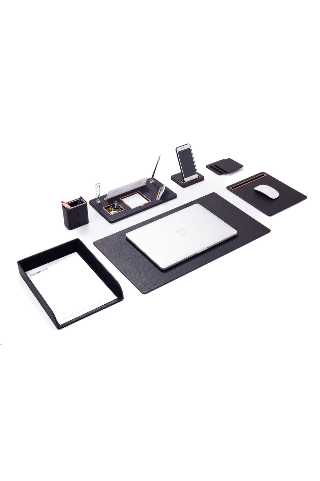 Royal Leather Desk Set 7 Pieces