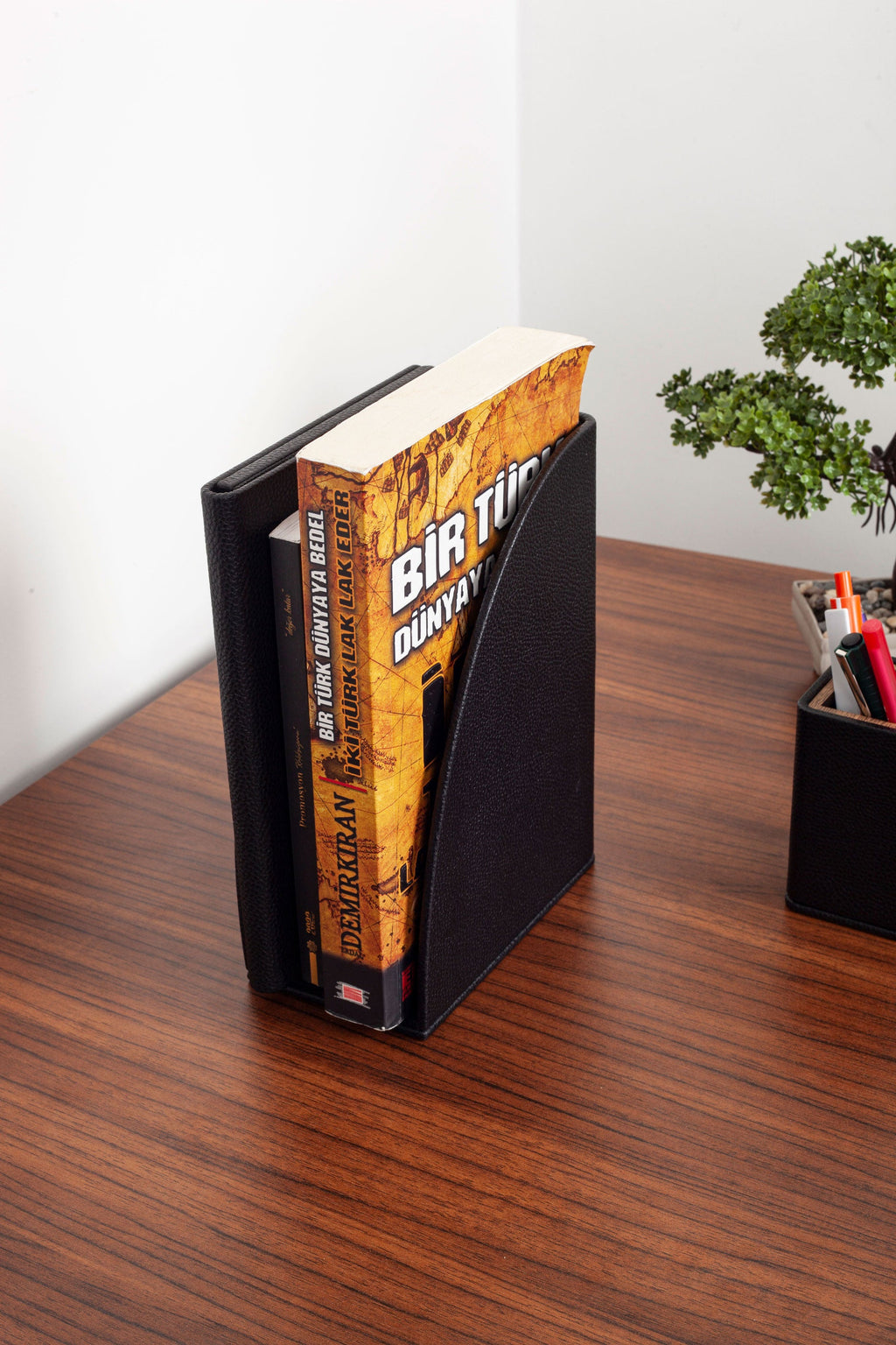 Paris Leather Desk Set Black 8 Pieces