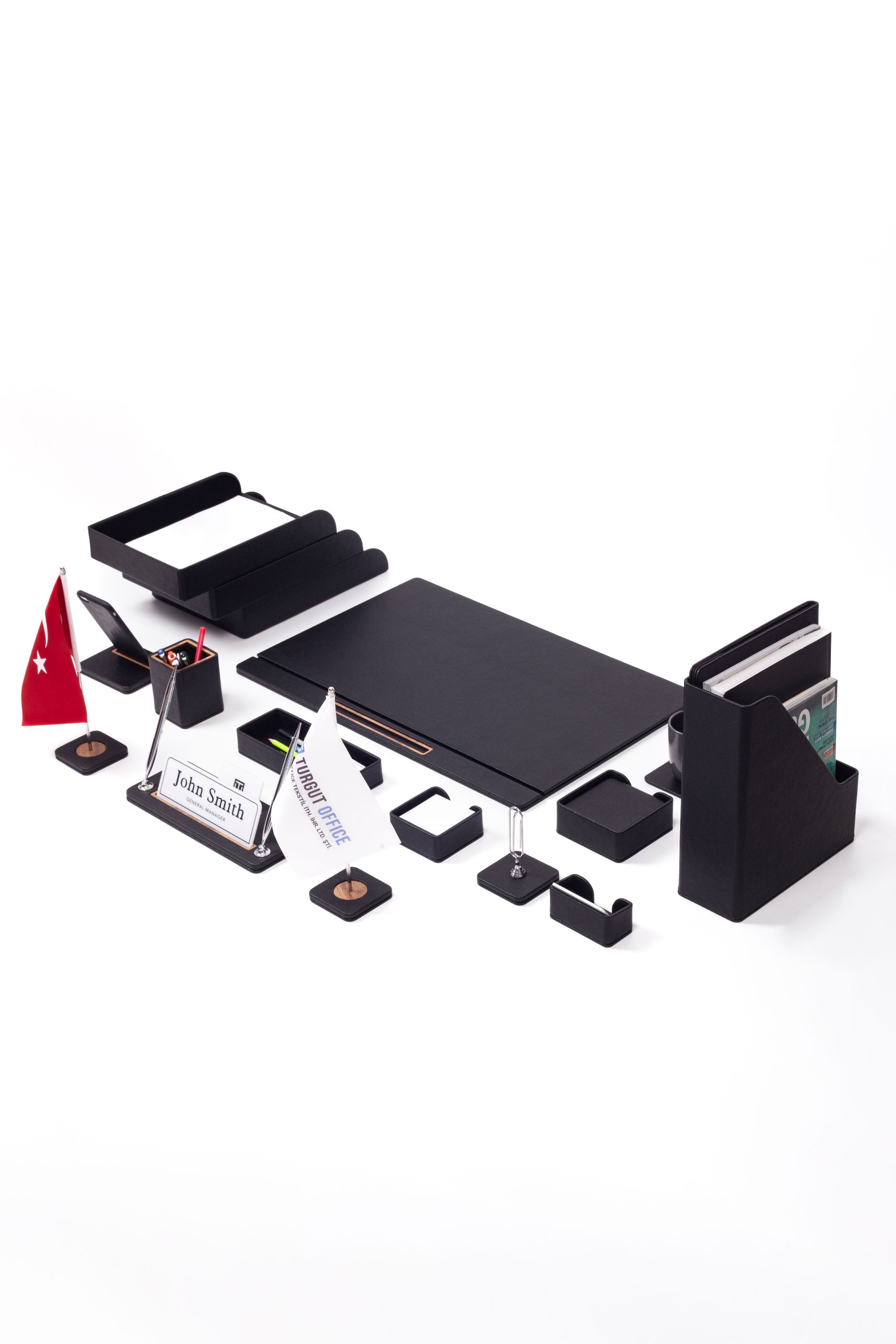 Capella Leather Desk Set Full Set