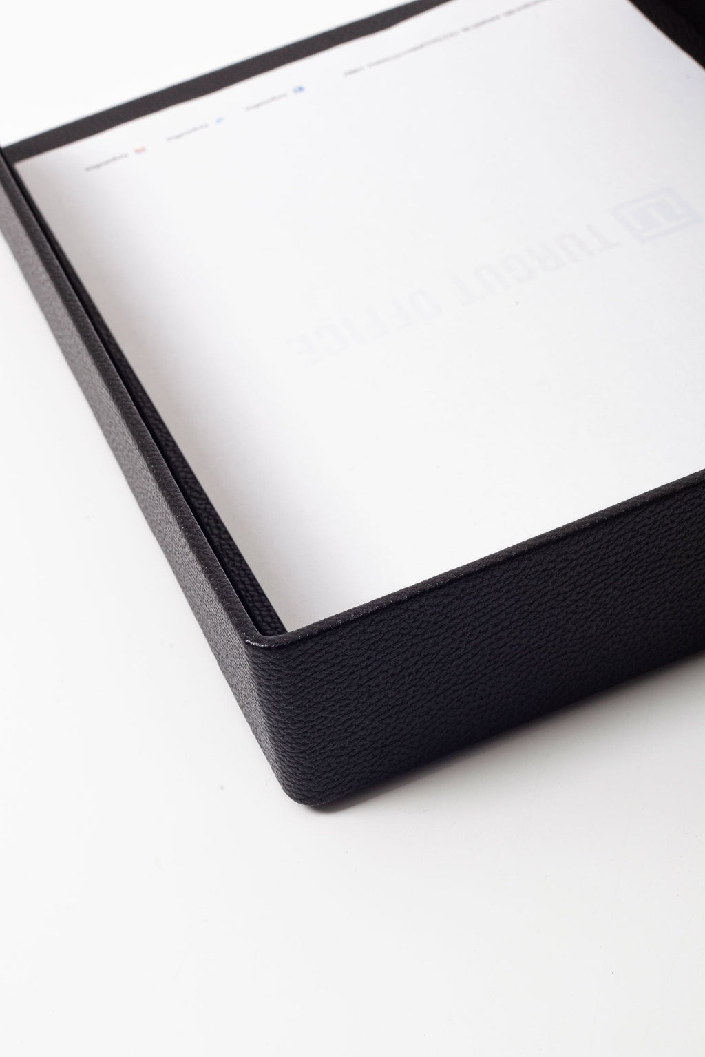 Felix Leather Document Rack Black