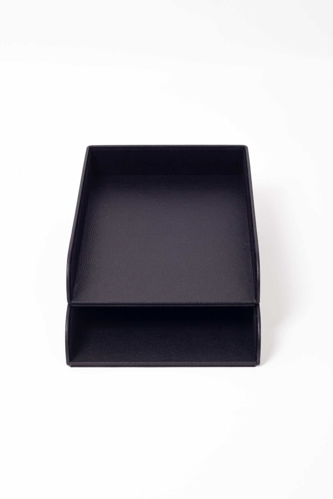 Felix Leather Document Rack Black Double