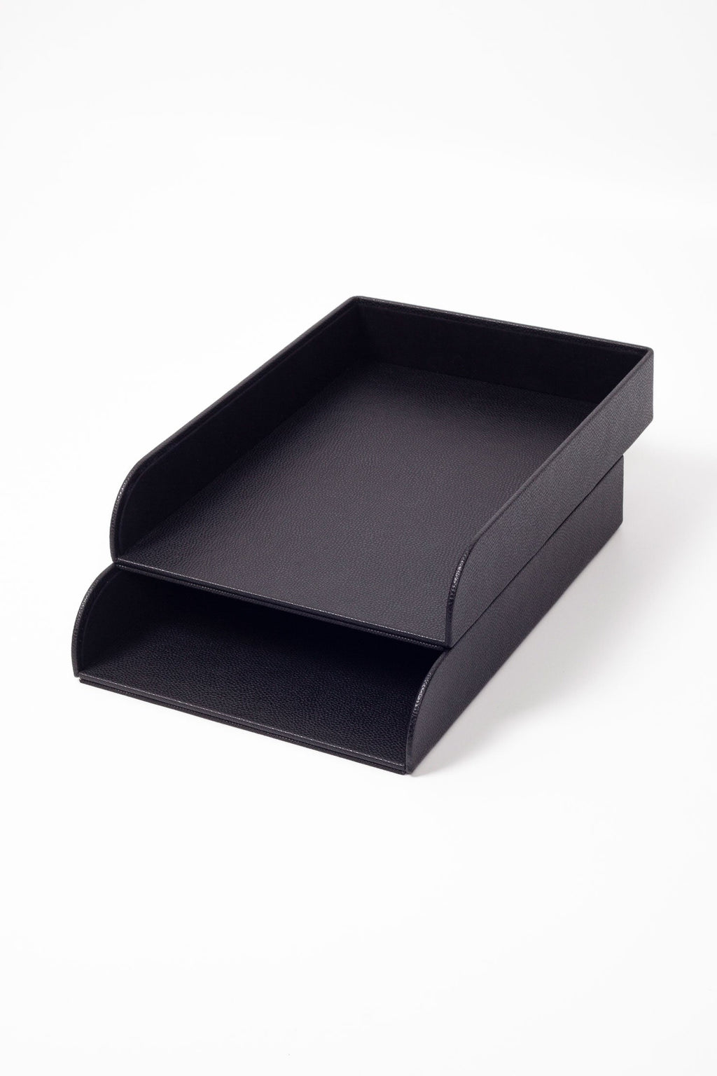 Felix Leather Document Rack Black Double
