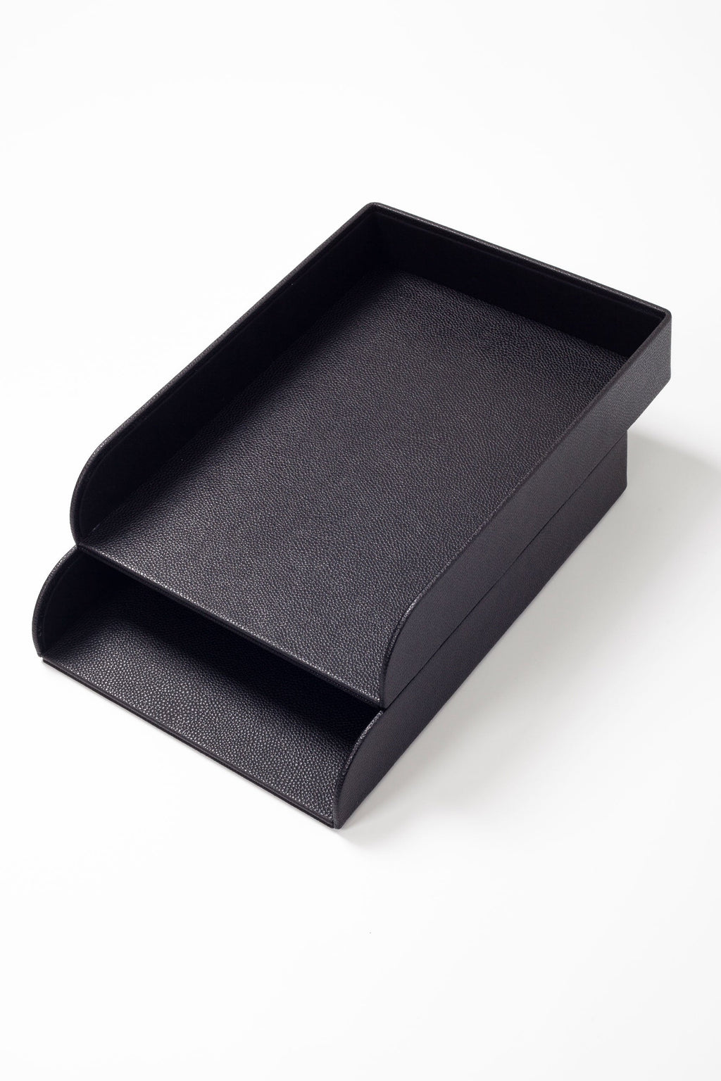 Felix Leather Document Rack Black Double