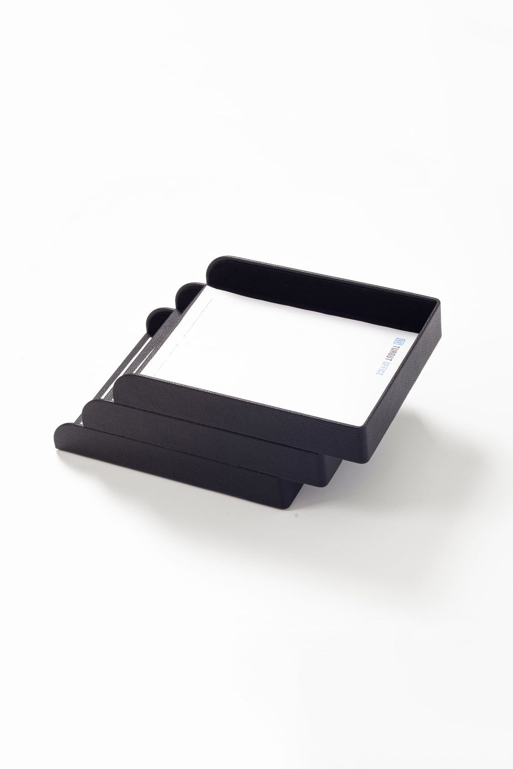 Felix Leather Document Rack Black Triple