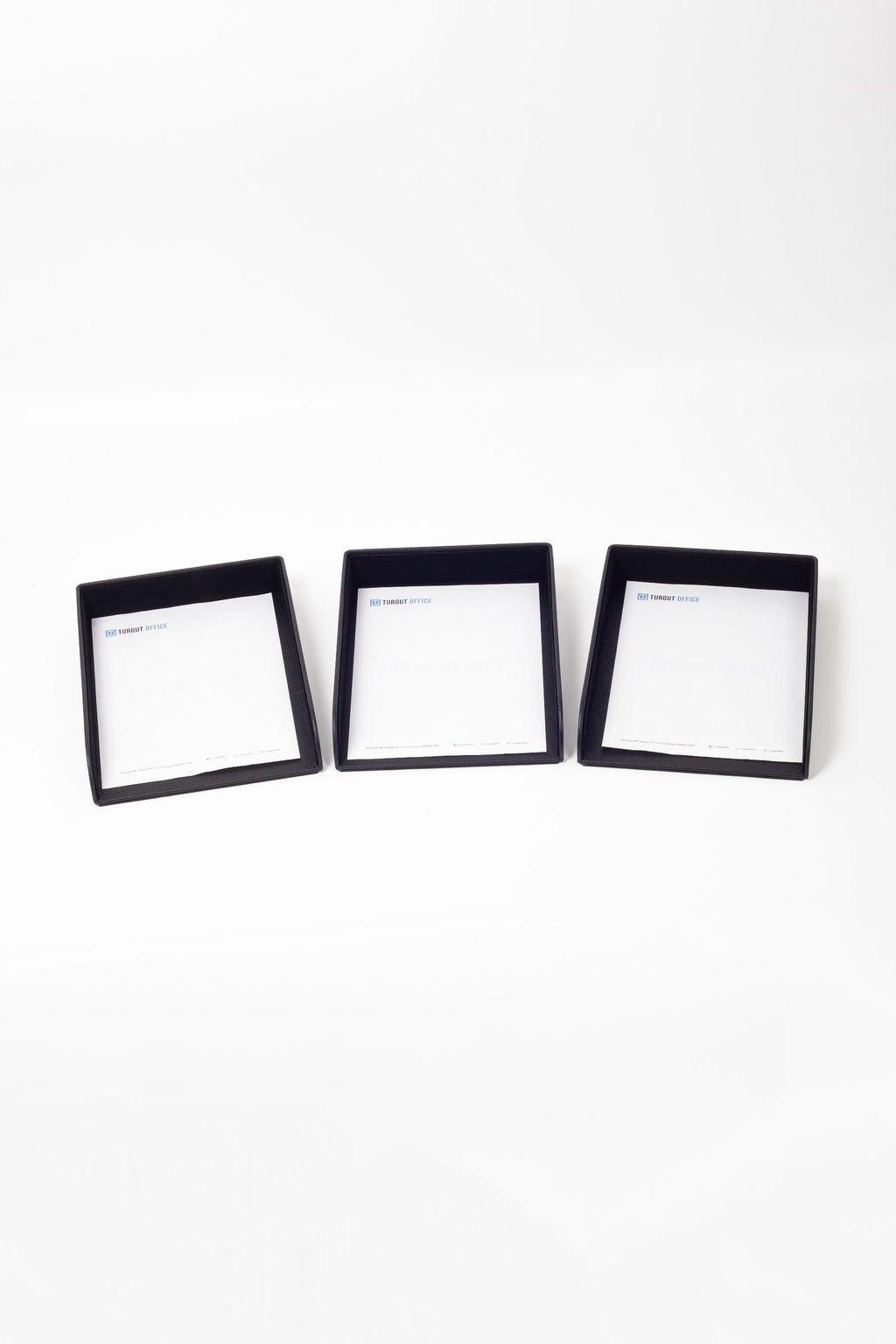 Felix Leather Document Rack Black Triple