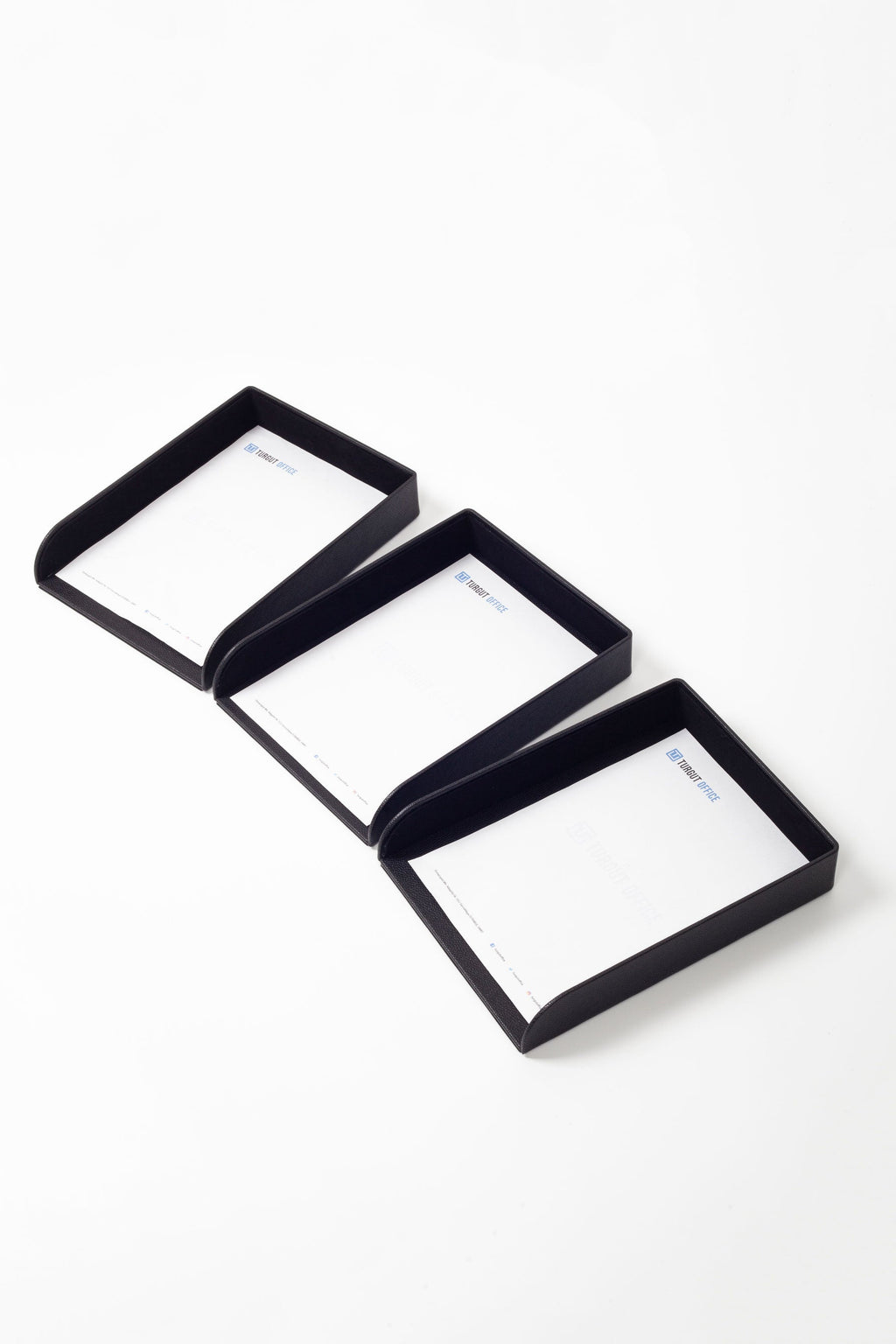 Felix Leather Document Rack Black Triple