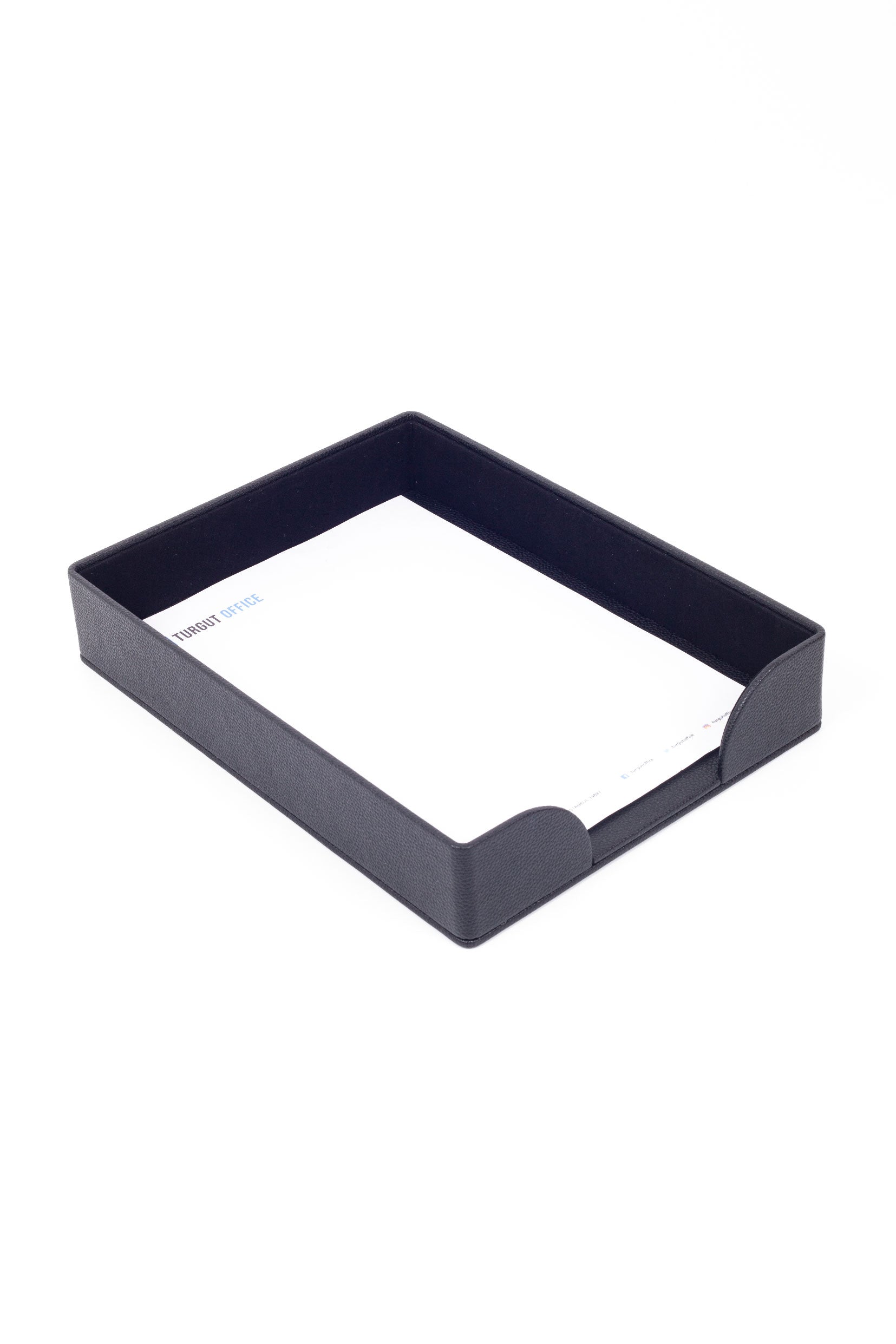 Roma Leather Document Rack Black