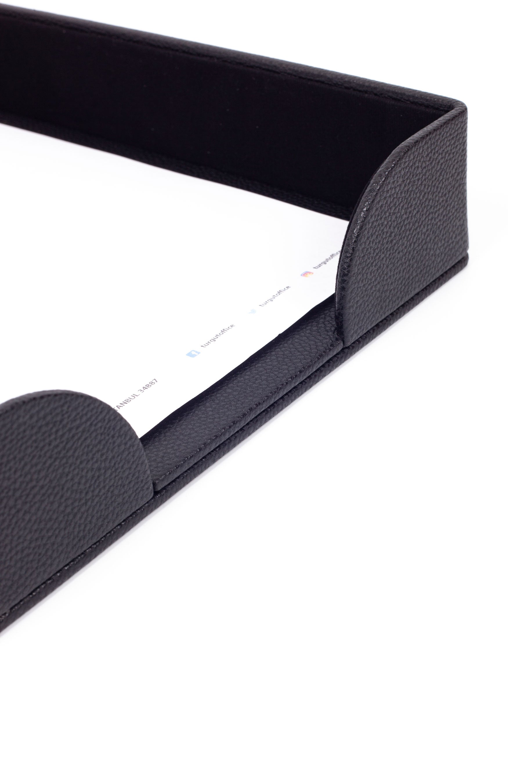 Roma Leather Document Rack Black