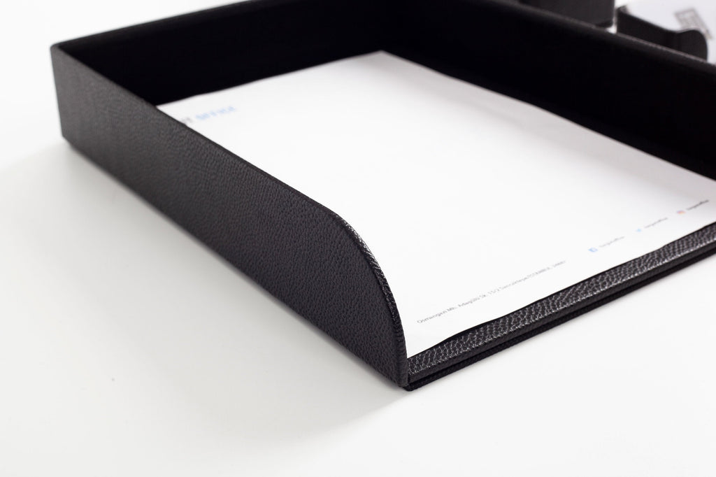 Felix Leather Desktop Set 4 Pieces Black