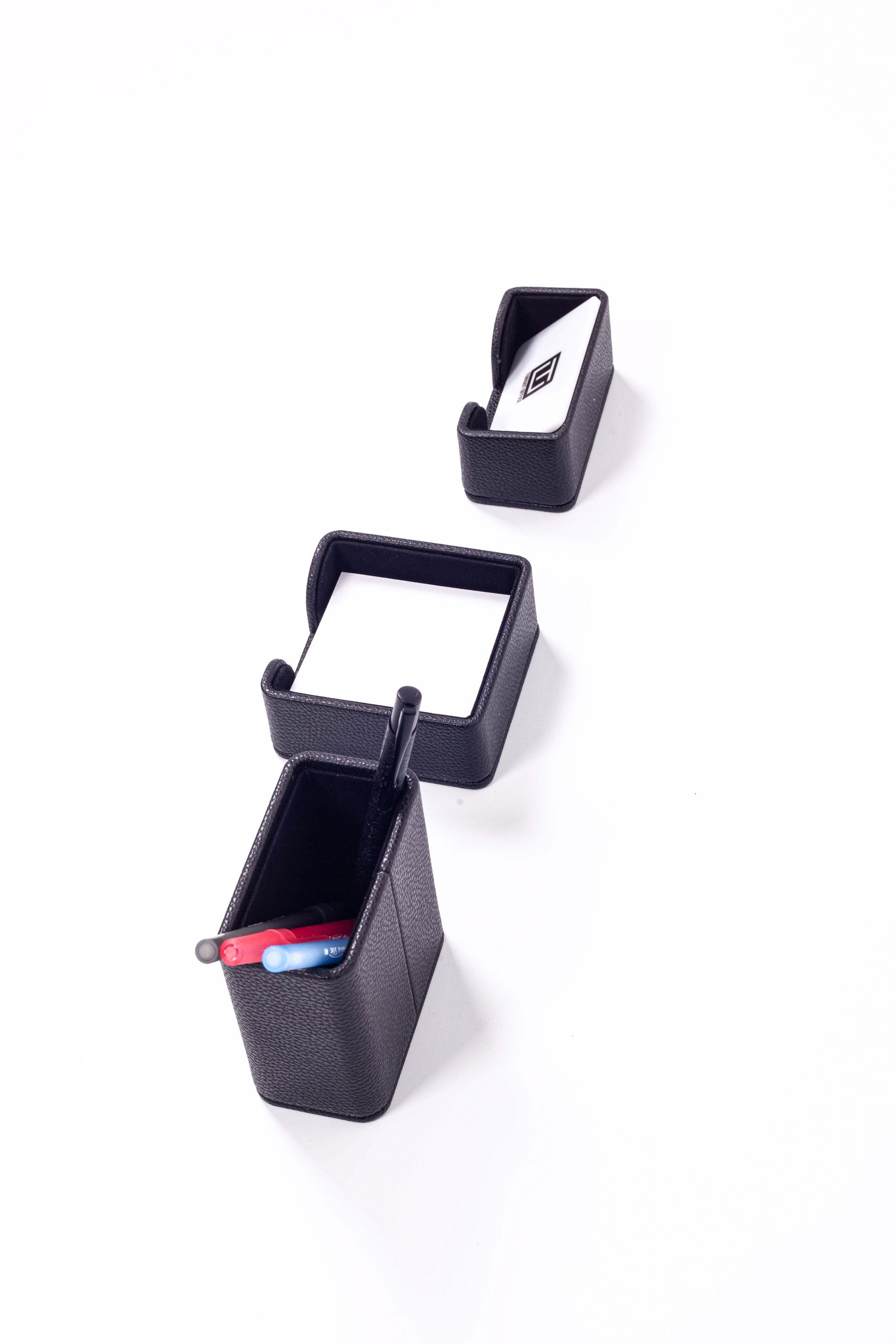 Felix Leather Desktop Set Black 3 Pieces