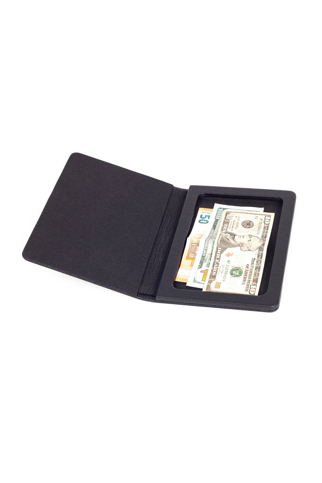 Leather Account Pad Black - Ticket - Account Container