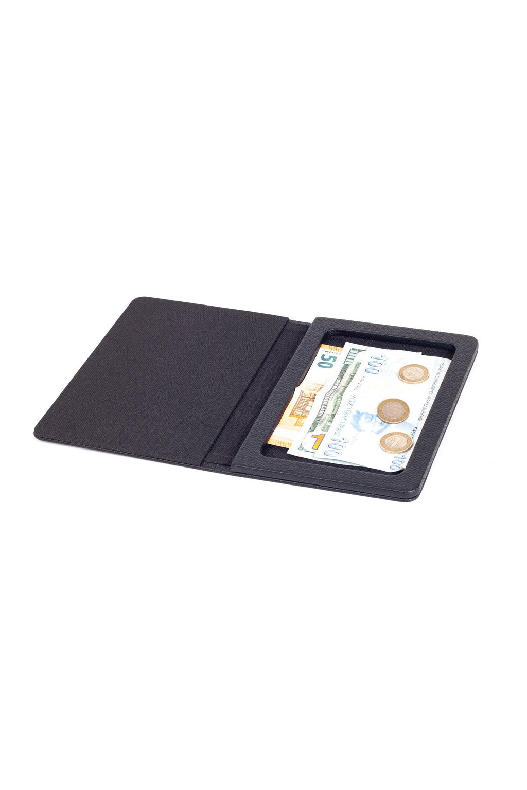 Leather Account Pad Black - Ticket - Account Container