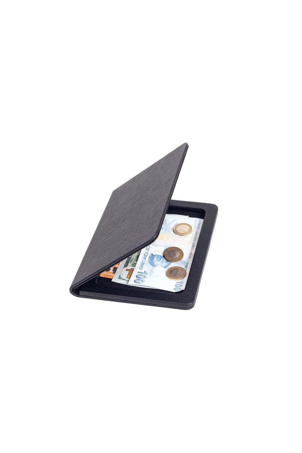 Leather Account Pad Black - Ticket - Account Container