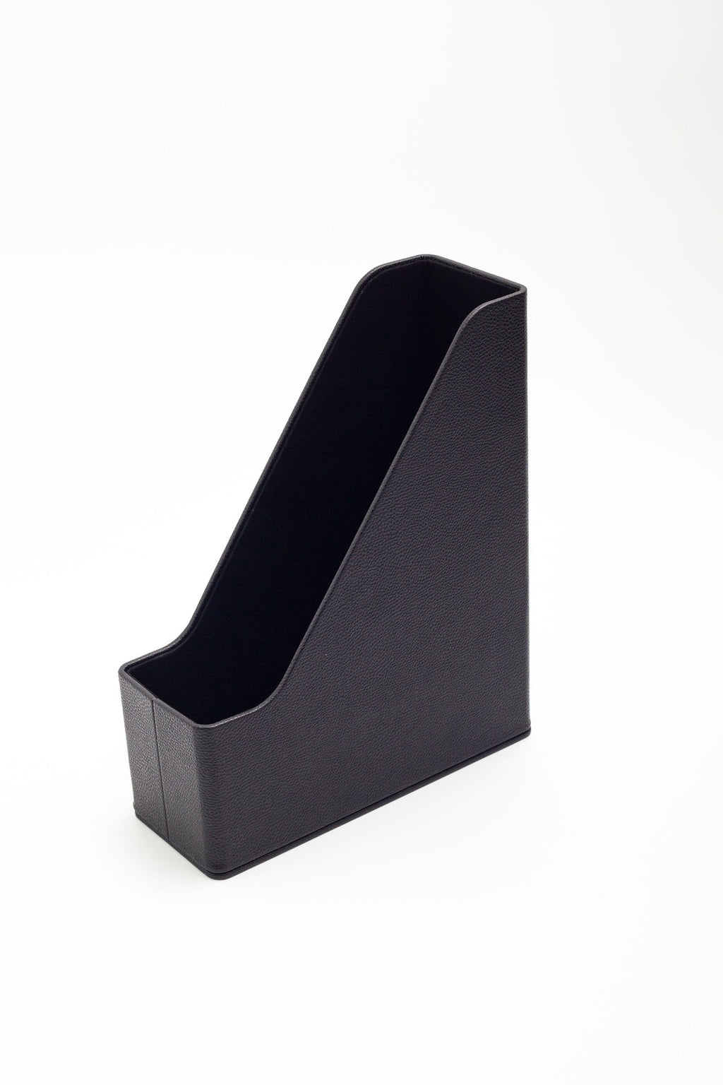 Leather Magazine Holder Black