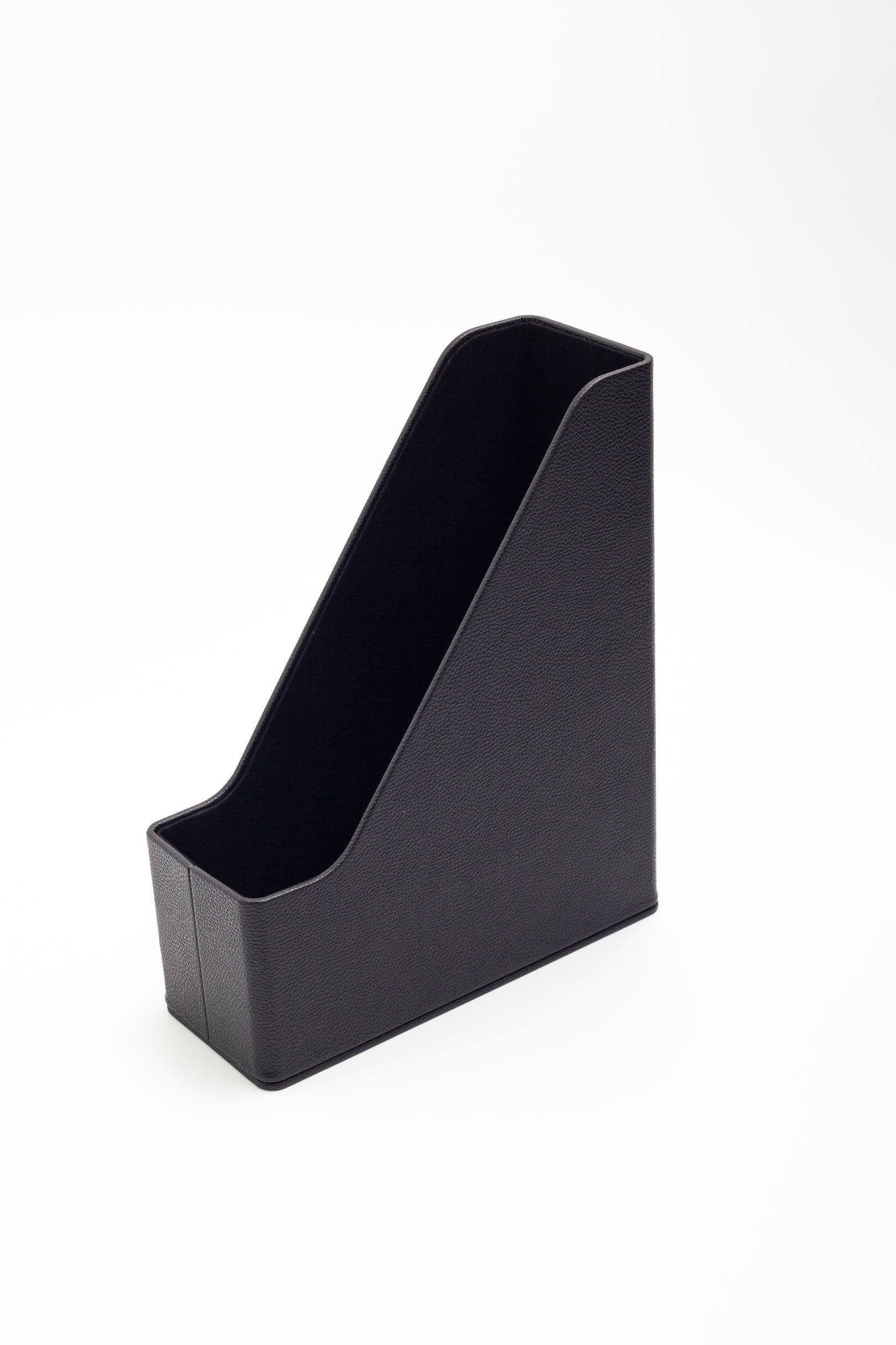 Leather Magazine Holder Black