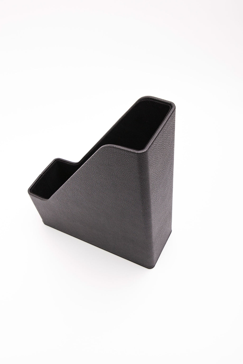 Leather Magazine Holder Black