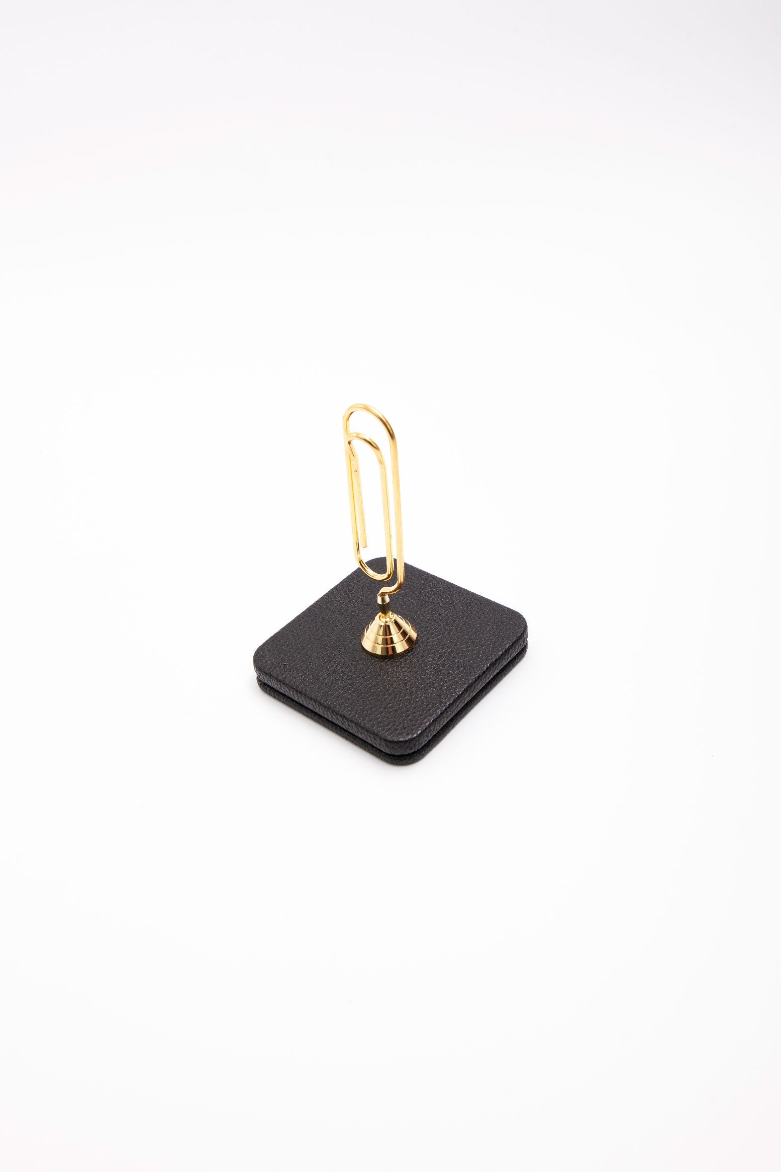 Leather Note Holder Gold Detailed