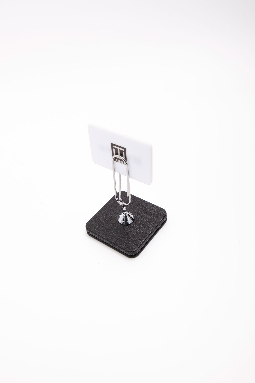 Leather Note Holder Chrome Detailed