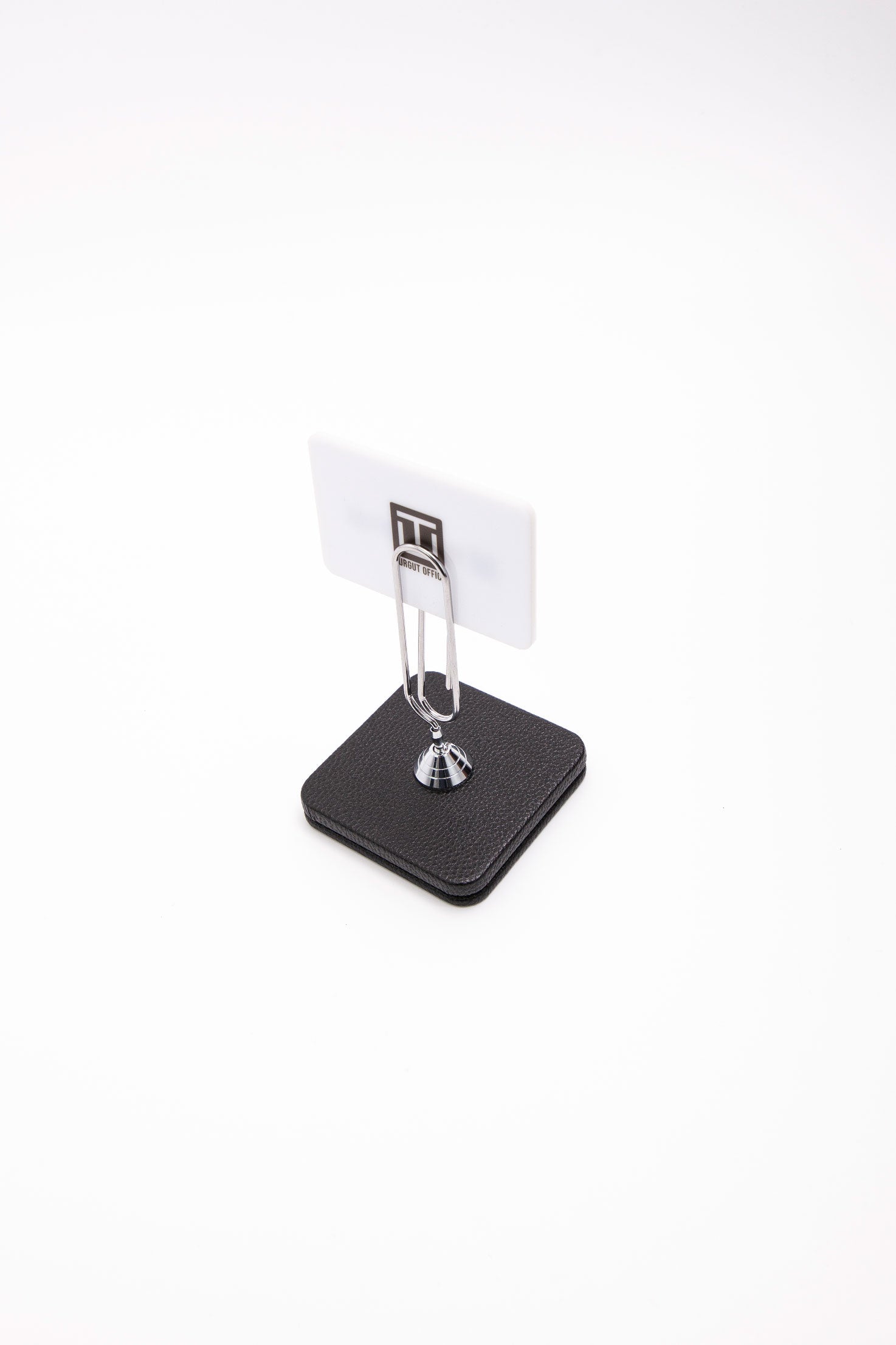 Leather Note Holder Chrome Detailed