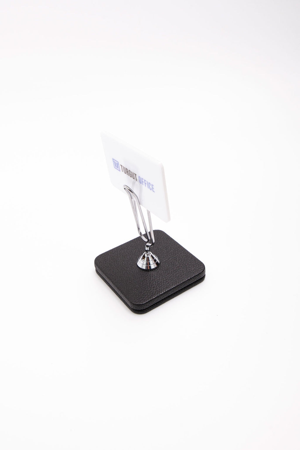 Leather Note Holder Chrome Detailed