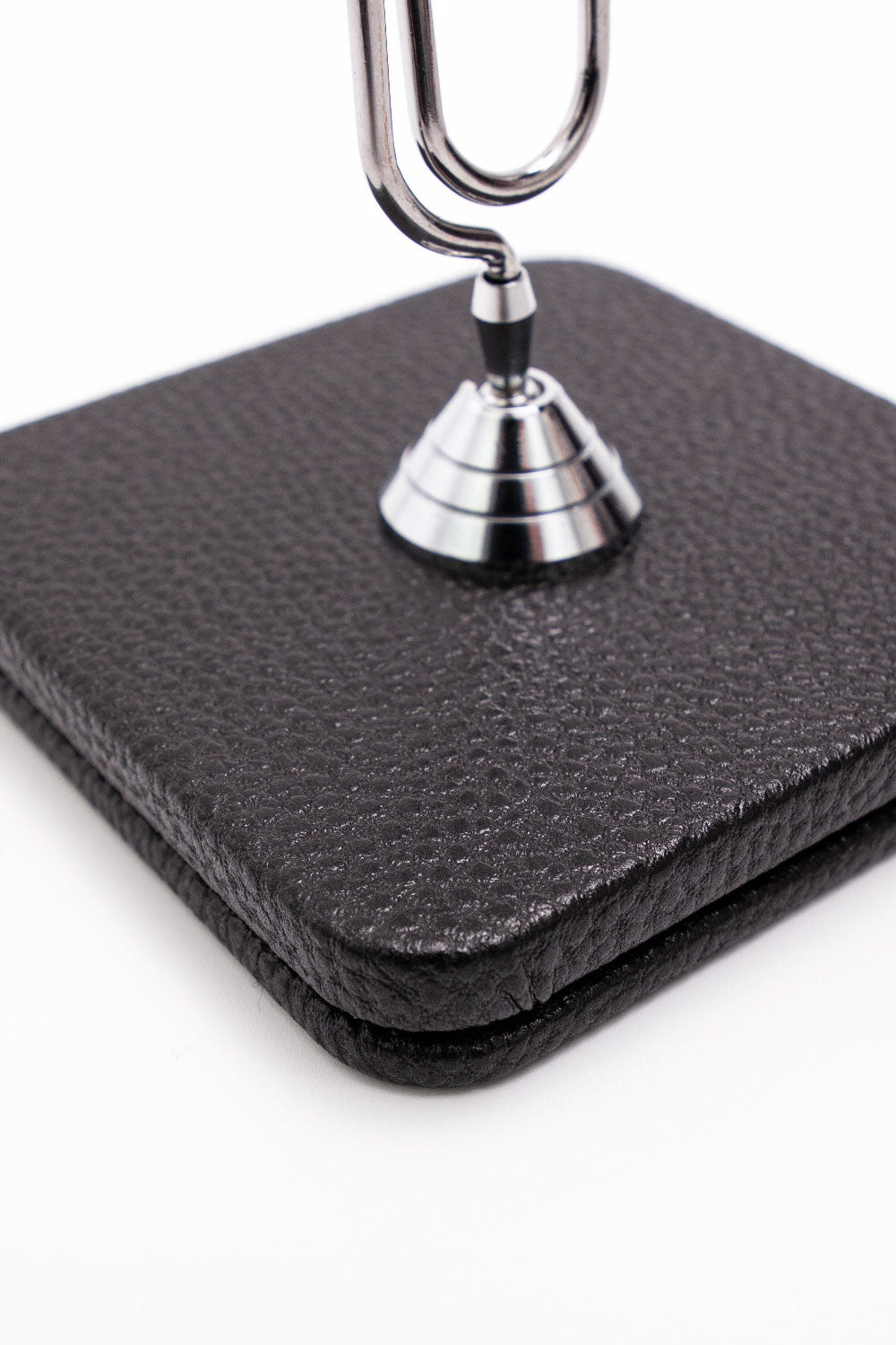 Leather Note Holder Chrome Detailed