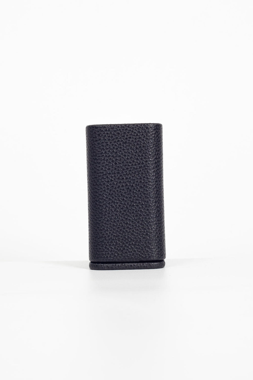 Desktop Leather Wood Detailed Pencil Holder Black