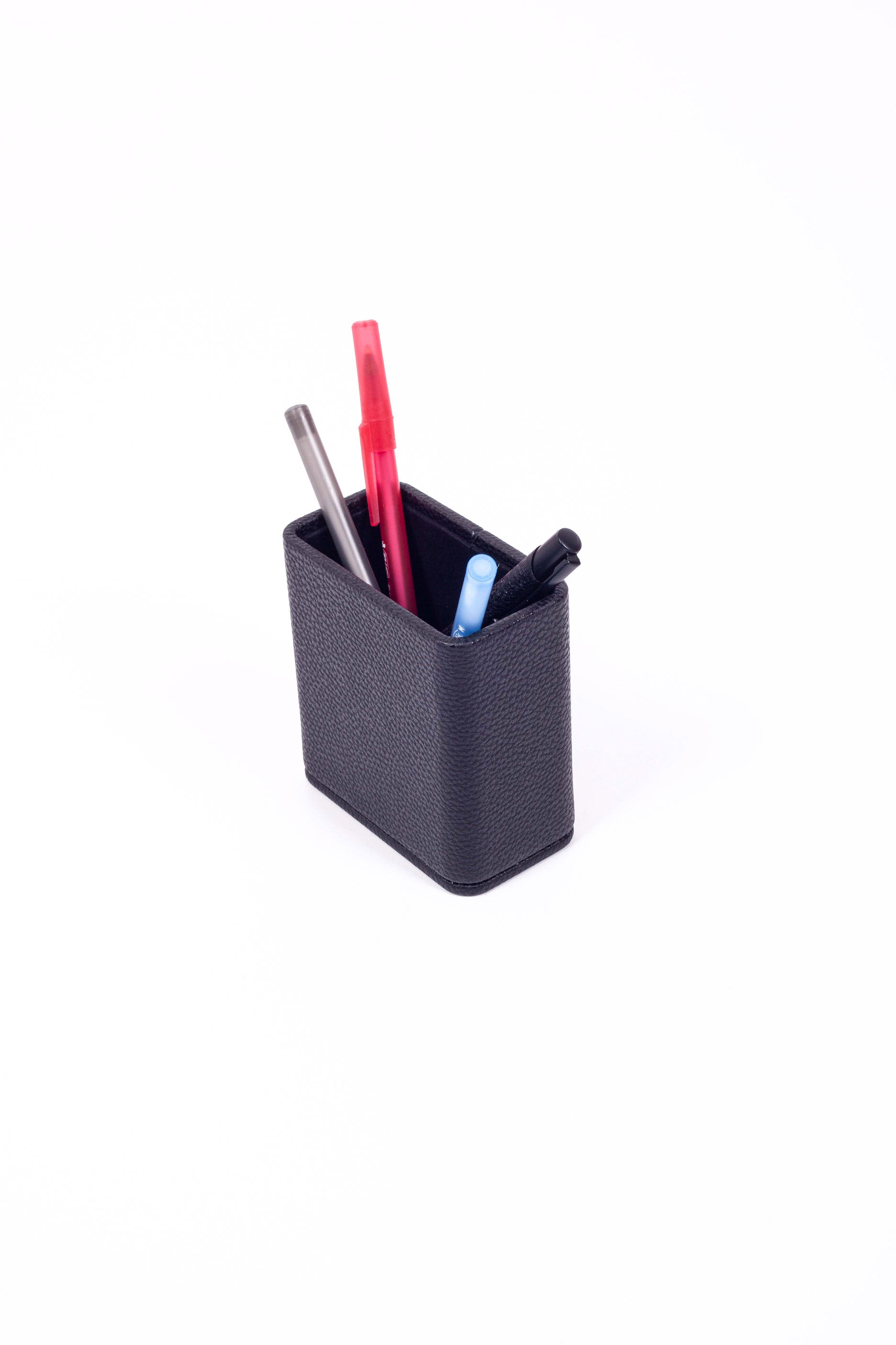 Felix Desktop Leather Pen Holder Black