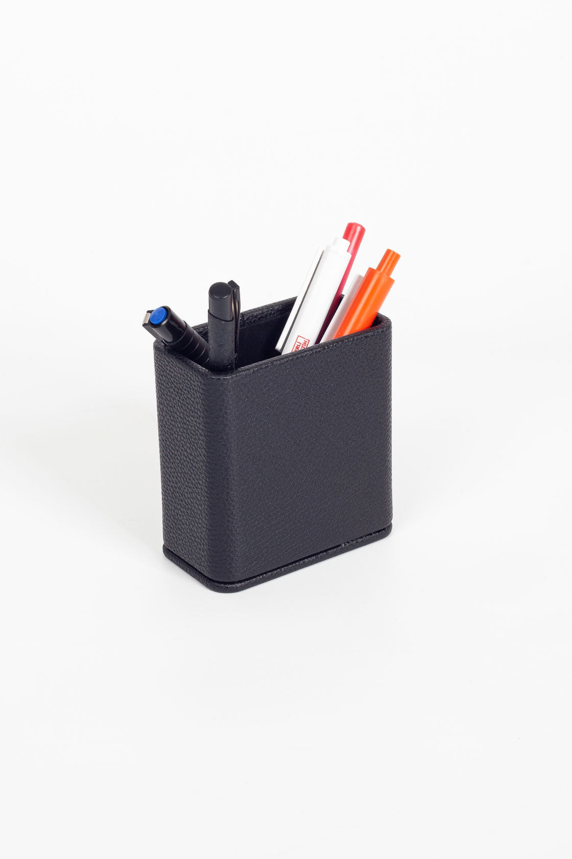 Felix Desktop Leather Pen Holder Black