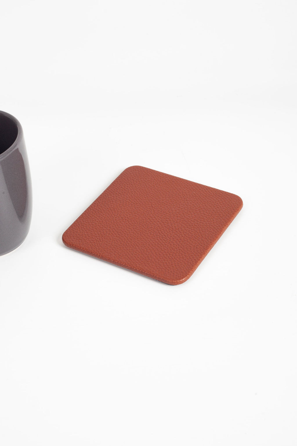 Leather Coaster Tan 1 Piece