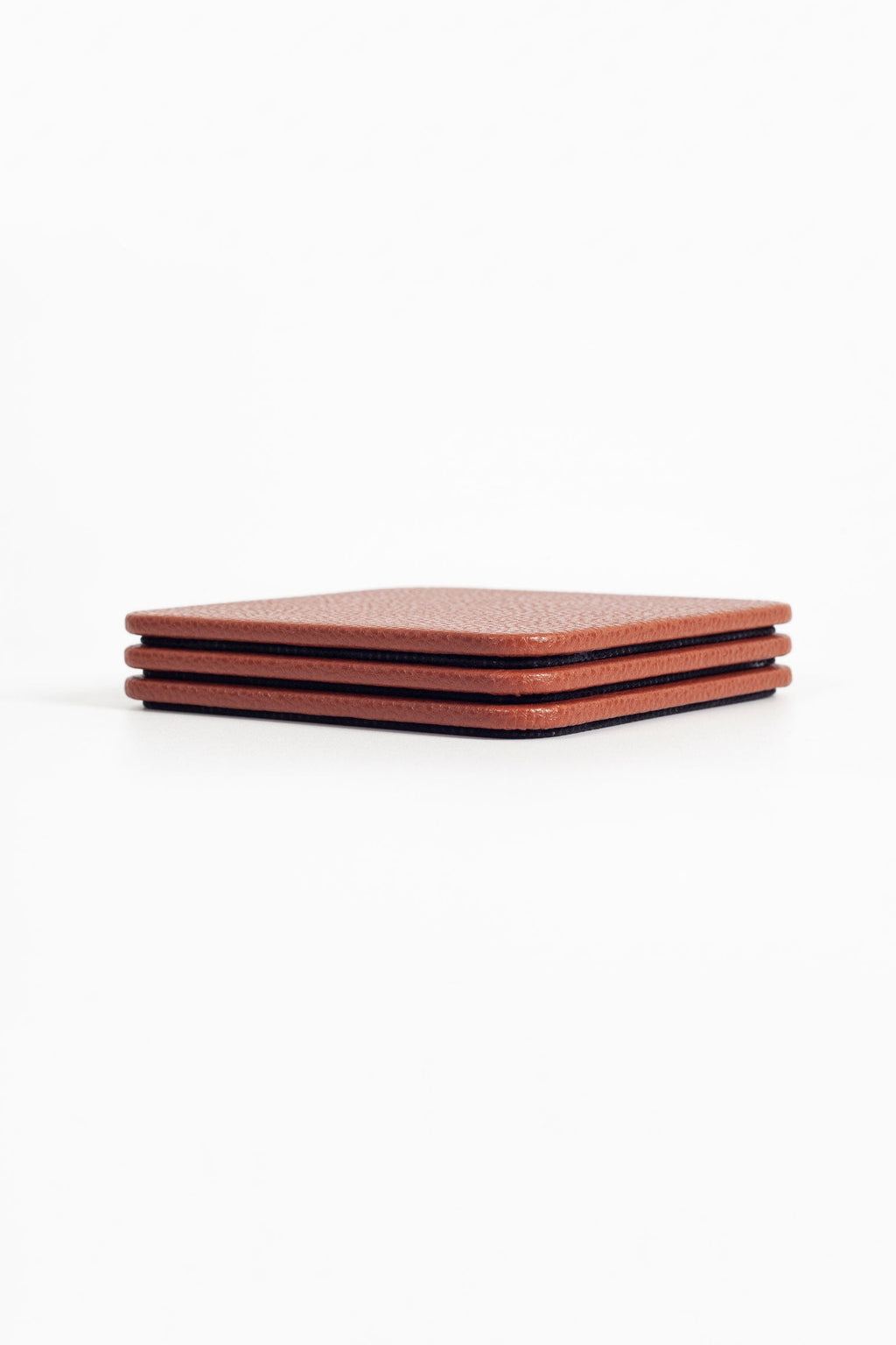 Leather Coaster Tobacco 3 Pieces